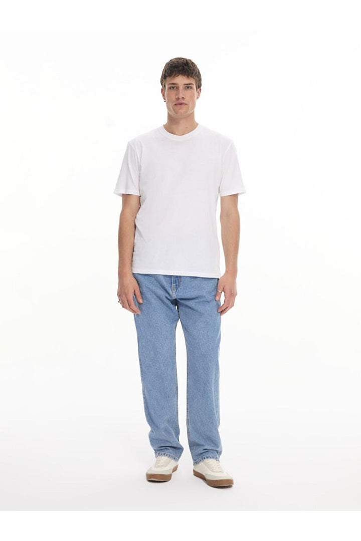 LTB T-shirt blanc classique à manches courtes Zero Collar Pressure