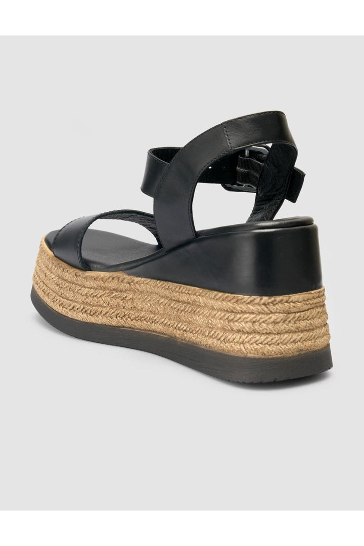 Cabani Shoes %100 Cuir véritable Sandales noires pour femmes - Multicolore