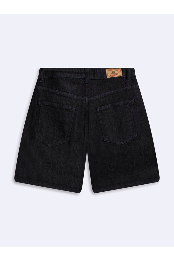 LTB Short Jean Dark Indigo Taille Haute Davina Chino - Bleu