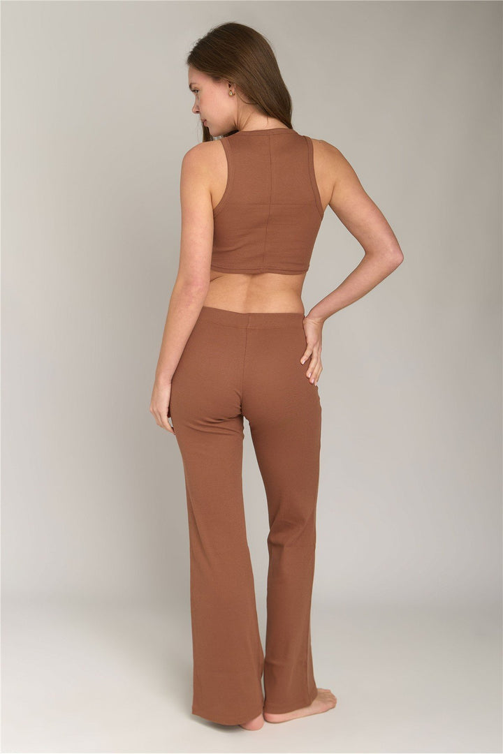 Lovely Things Pantalon caraco Emily Bas Vêtements Bas de pyjama - Brique