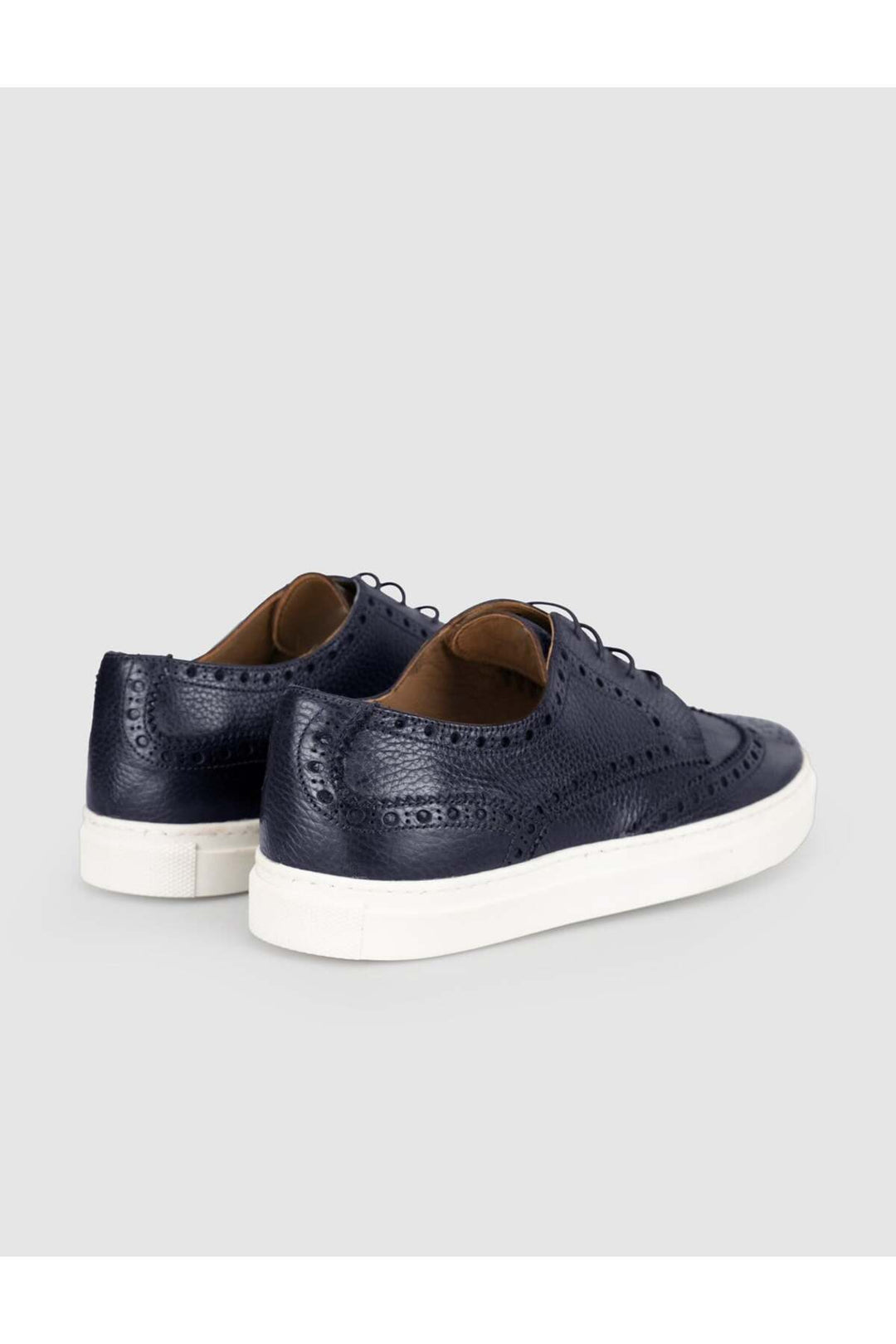 Cabani Shoes Bleu marine Cuir Véritable Chaussures Oxford pour Hommes - Bleu marine