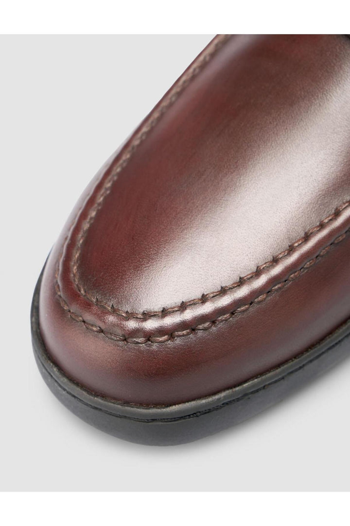 Cabani Shoes Atria %100 Cuir Véritable Mocassins Hommes Marron Uni - Marron