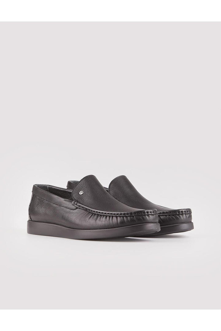Cabani Shoes Chaussures de sport pour hommes en cuir véritable noires - Noir