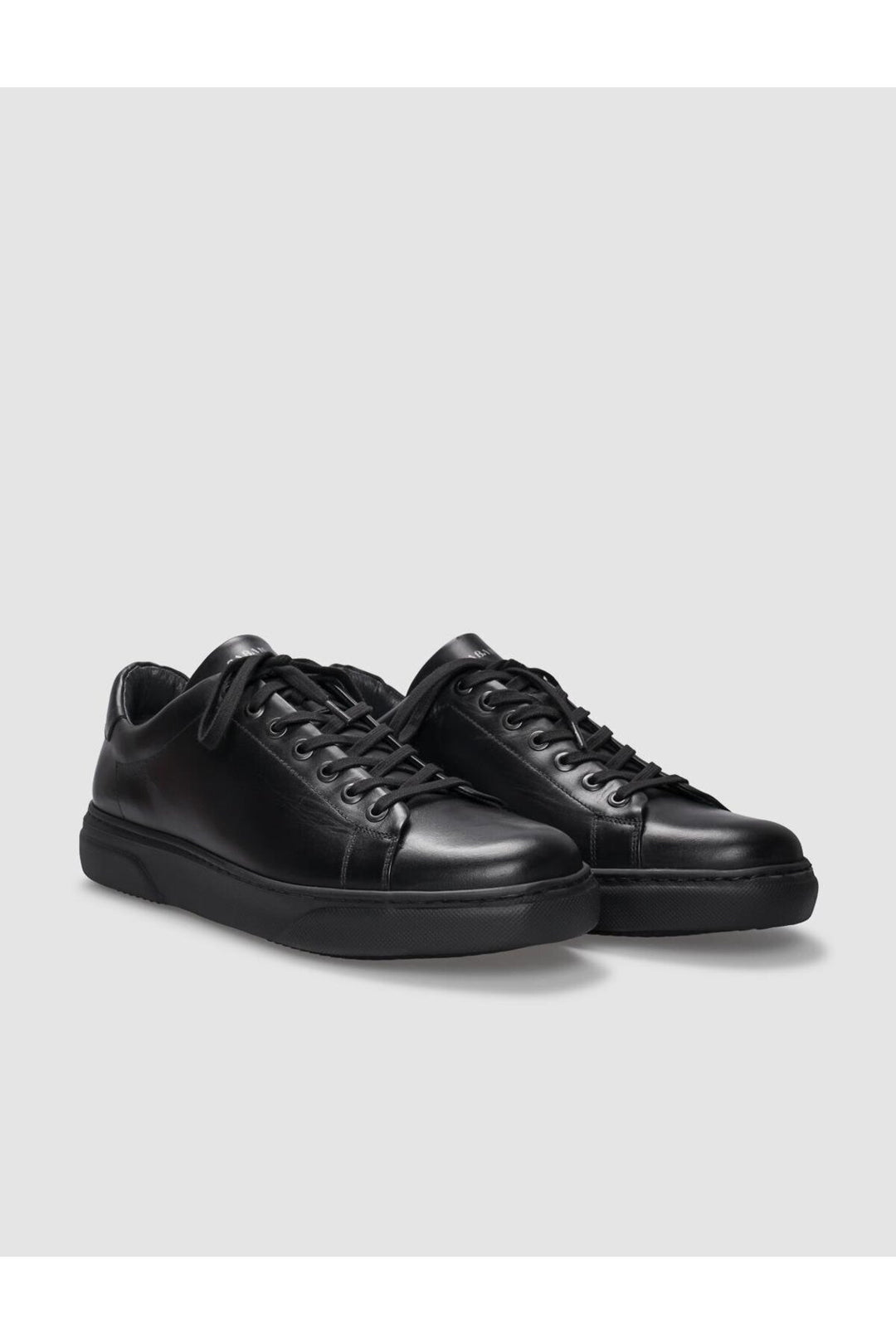 Cabani Shoes Chaussures de ville pour hommes en cuir véritable noires à lacets - Noir