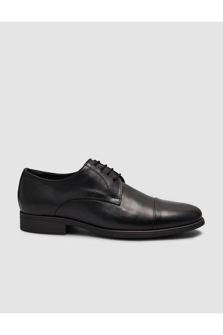Cabani Shoes Chaussures classiques à lacets en cuir véritable de veau noir - Multicolore