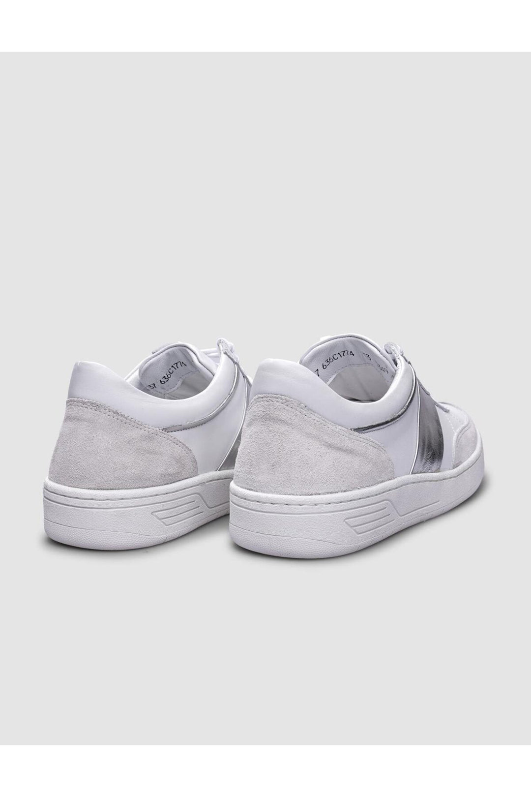 Cabani Shoes Chaussures de sport pour femmes en cuir véritable blanc à lacets 100% - Blanc
