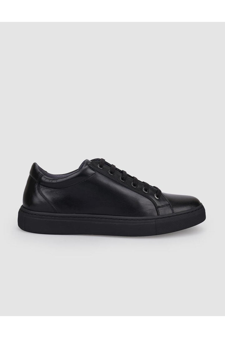 Cabani Shoes Chaussures pour hommes en cuir véritable noir à lacets 100% - Noir