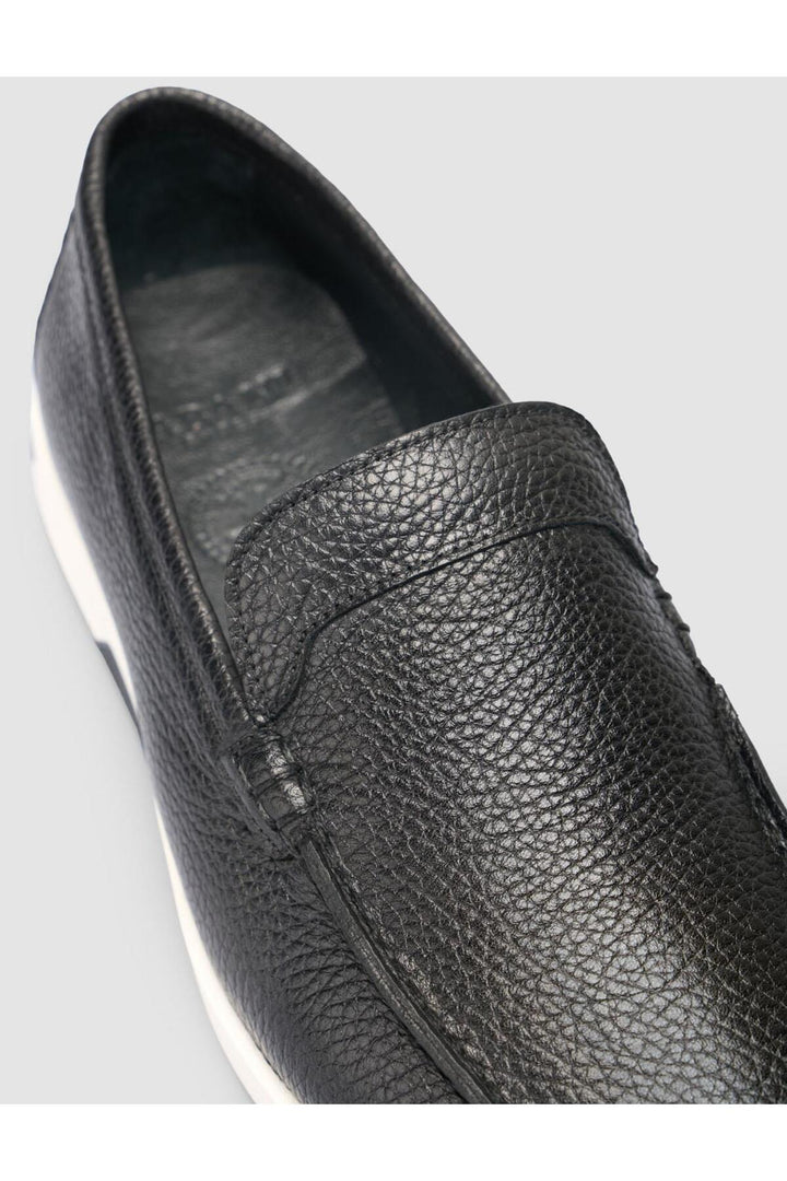 Cabani Shoes %100 Cuir véritable Noir Mocassins pour hommes - Noir