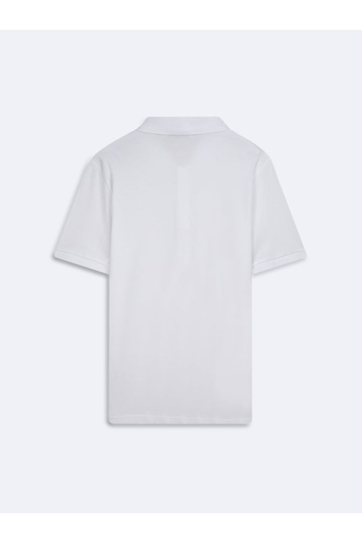 LTB T-shirt blanc à col polo en piqué basique - Blanc