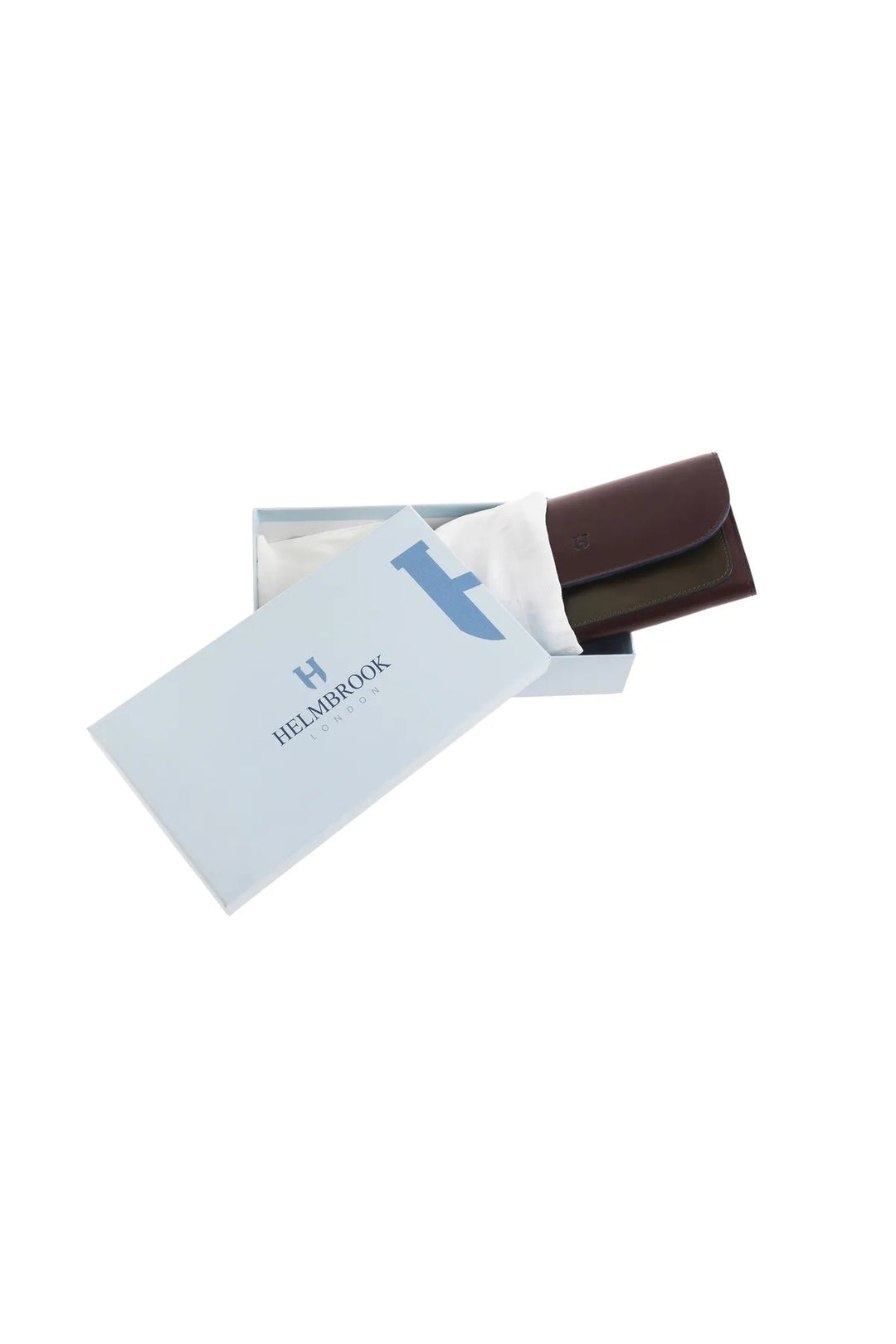 Helmbrook Femme Cuir Véritable Grand Portefeuille Fermoir à bouton-pression Protégé par RFID Charlotte Café Kaki