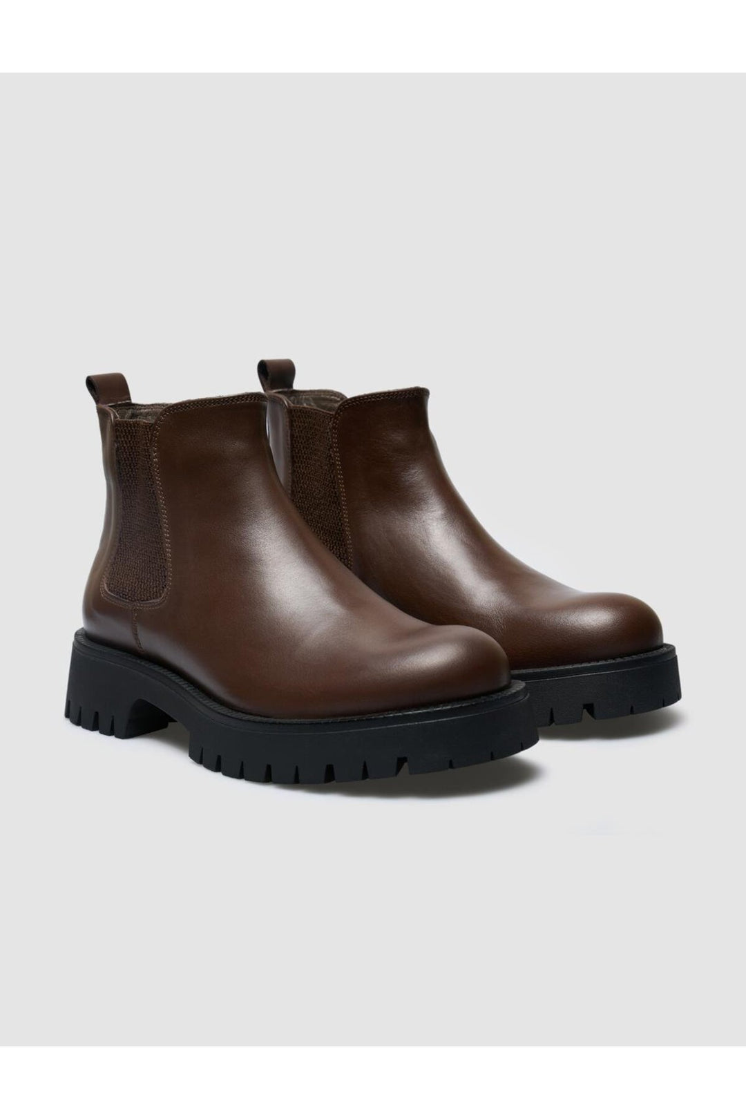 Cabani Shoes Bottines quotidiennes pour femmes en cuir véritable 100 % marron - Multicolore