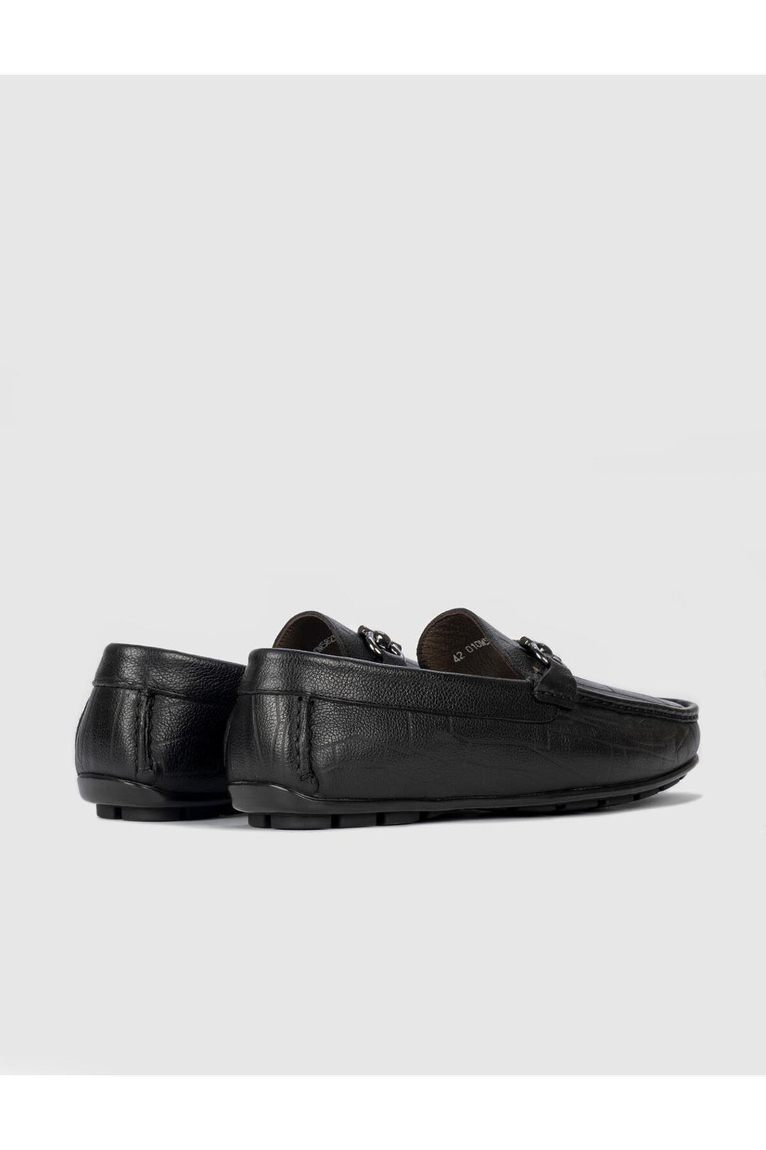 Cabani Shoes Mocassins pour hommes en cuir véritable avec boucle noire - Multicolore