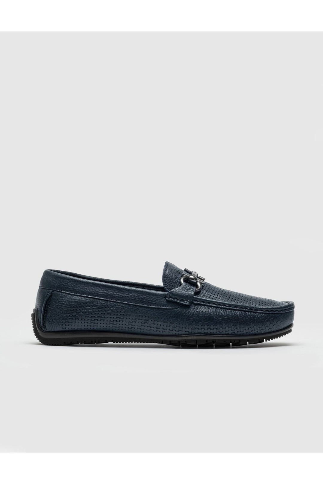 Cabani Shoes Mocassins pour hommes en cuir véritable bleu marine - Bleu marine