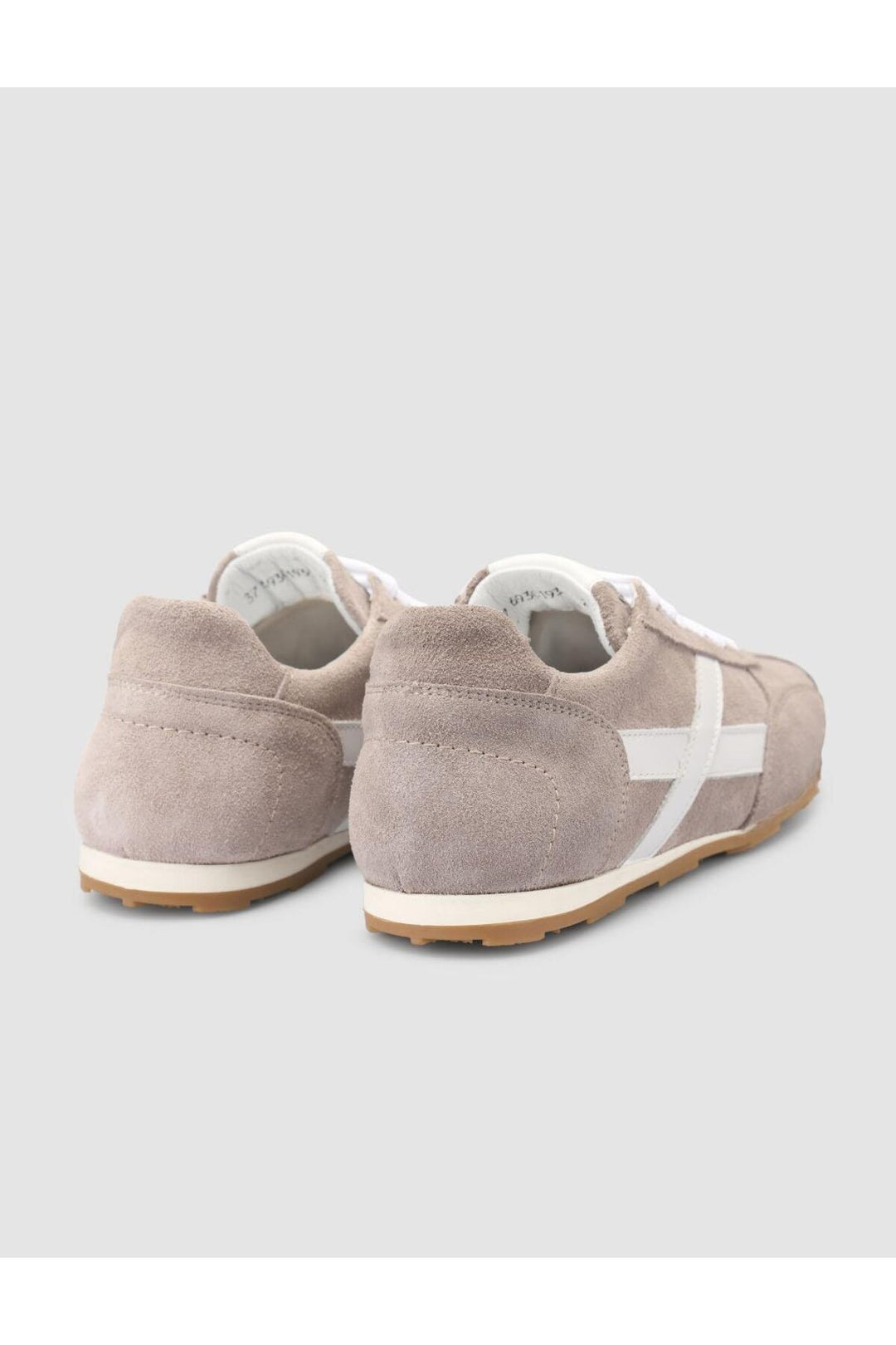 Cabani Shoes MonaMae 100% Cuir Véritable Beige Suédé Baskets Femme - Beige