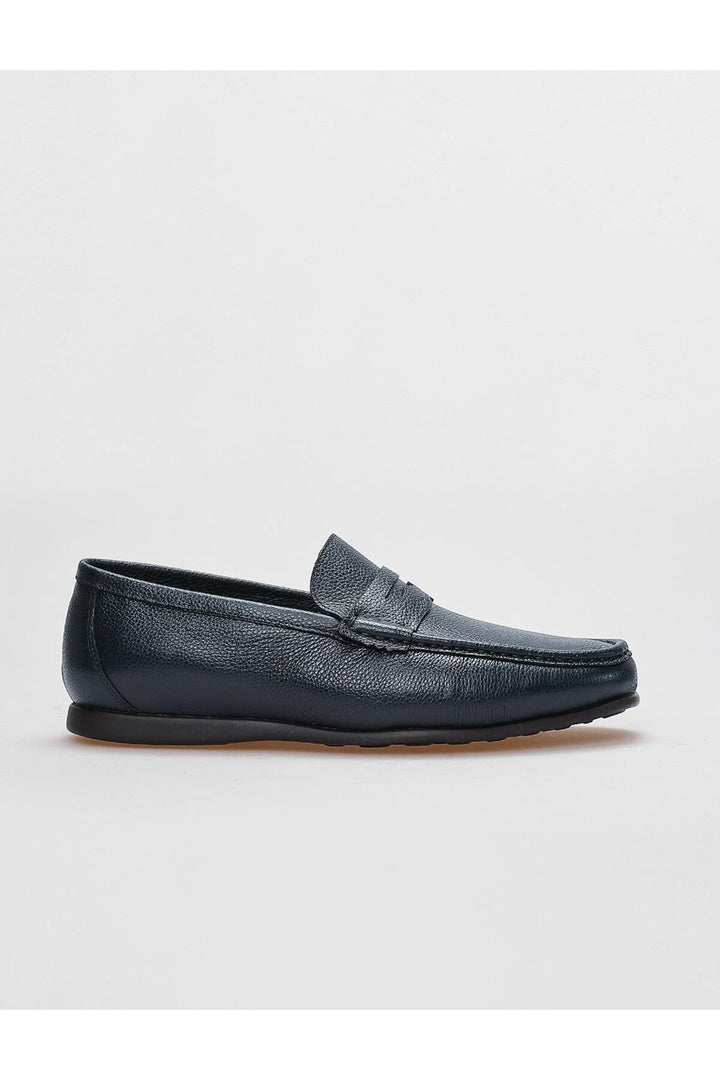 Cabani Shoes Chaussures de ville pour hommes en cuir véritable bleu marine - Bleu marine