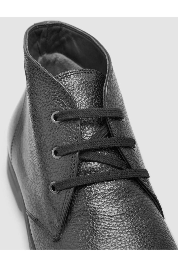 Cabani Shoes Bottines quotidiennes pour hommes en cuir véritable noir 100% - Multicolore