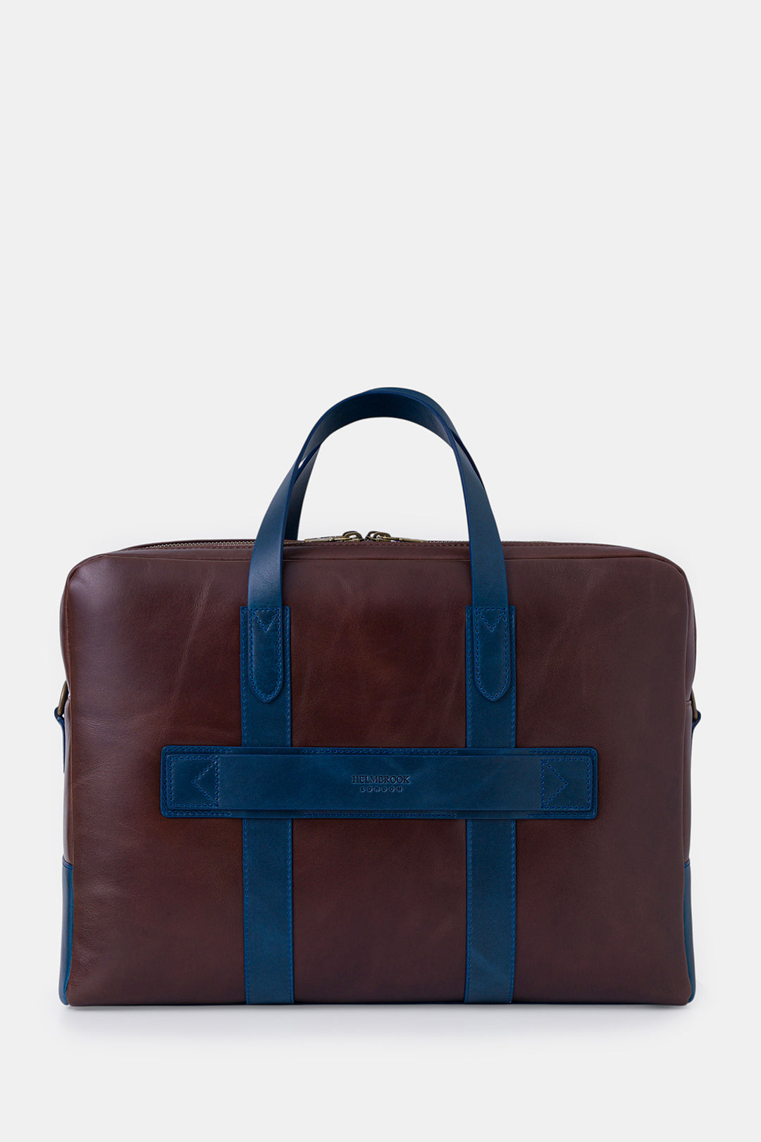 Helmbrook Sac pour ordinateur portable Benedict en cuir véritable 15,6"à deux compartiments pour homme