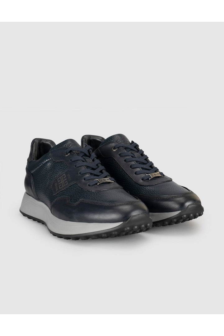 Cabani Shoes Bleu marine Homme Véritable cuir Sneaker Chaussures - Bleu marine