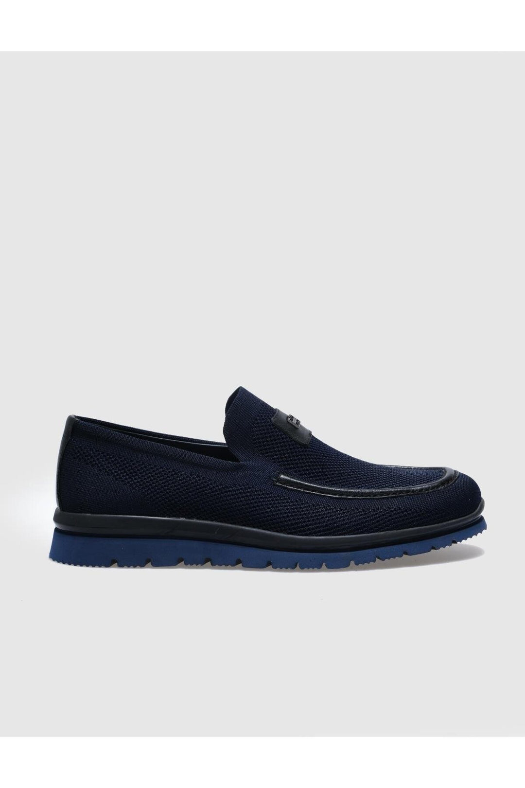 Cabani Shoes Chaussures de ville pour homme en tricot bleu marine - Bleu marine