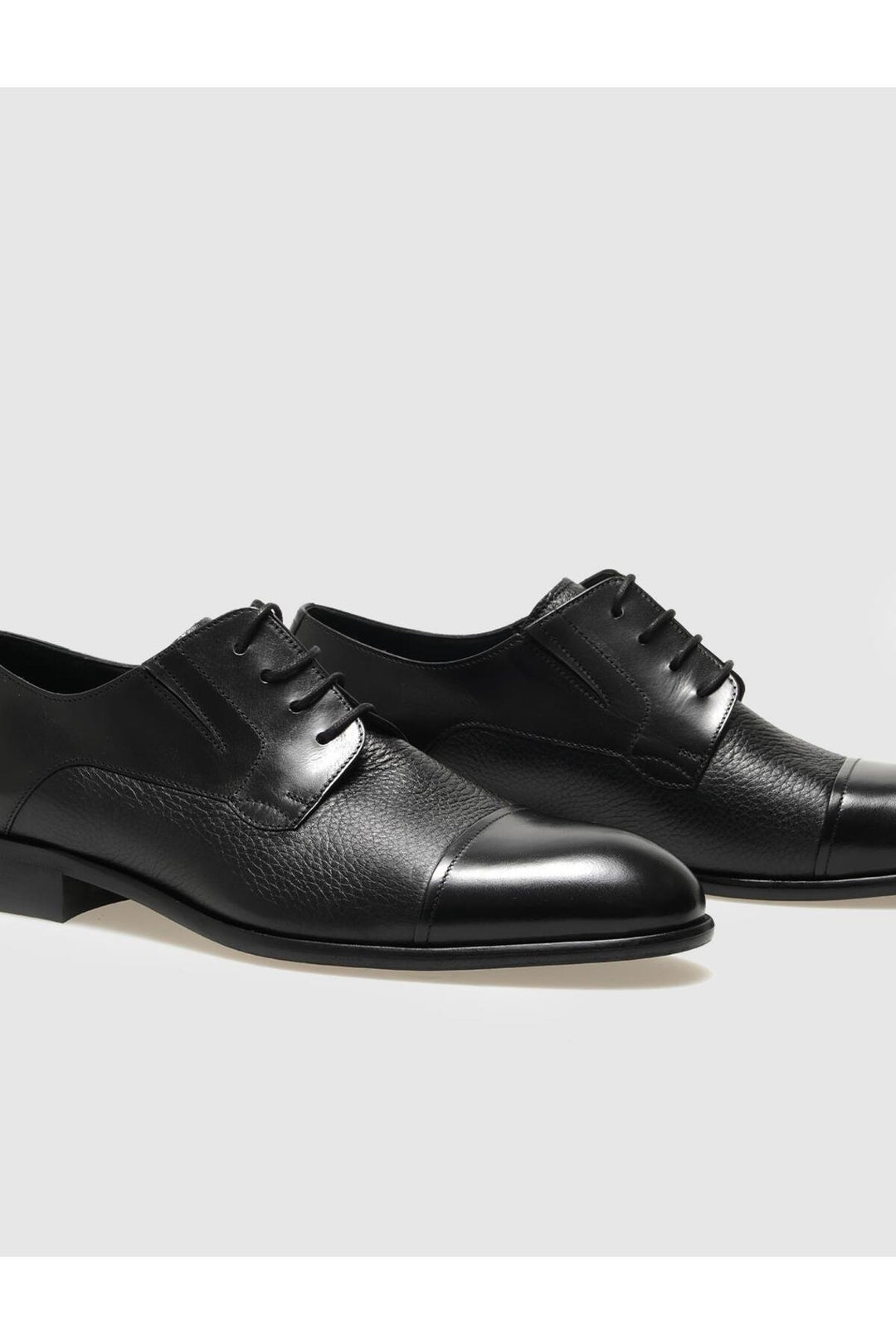 Cabani Shoes Chaussures classiques pour hommes en cuir véritable noires à lacets - Multicolore