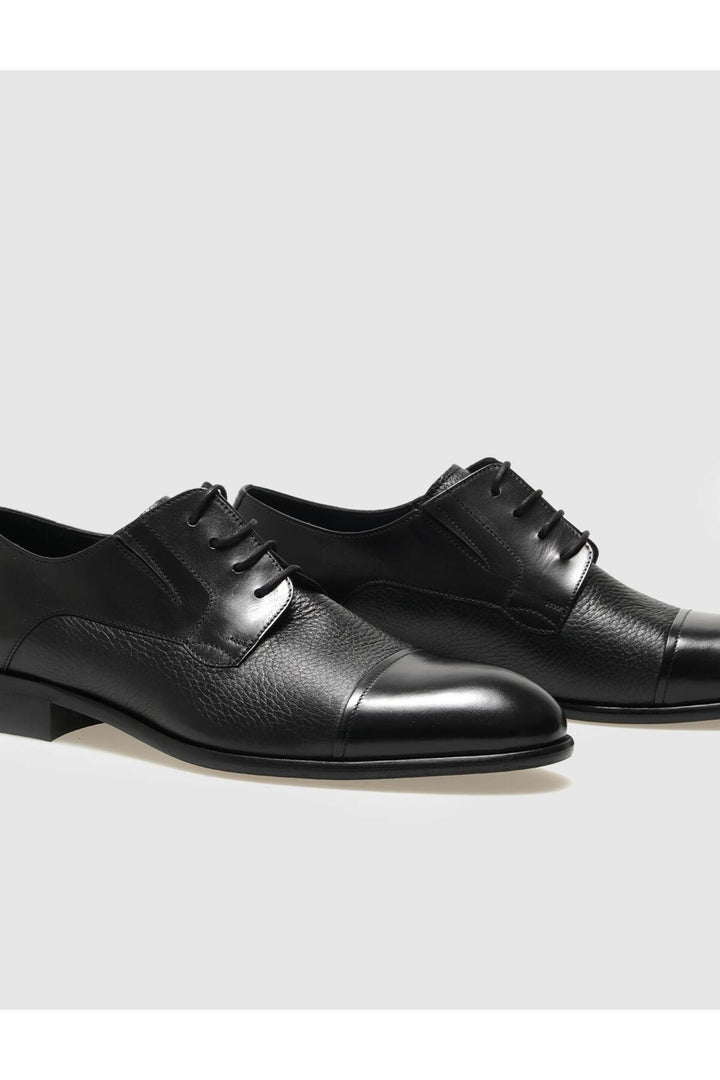 Cabani Shoes Chaussures classiques pour hommes en cuir véritable noires à lacets - Multicolore