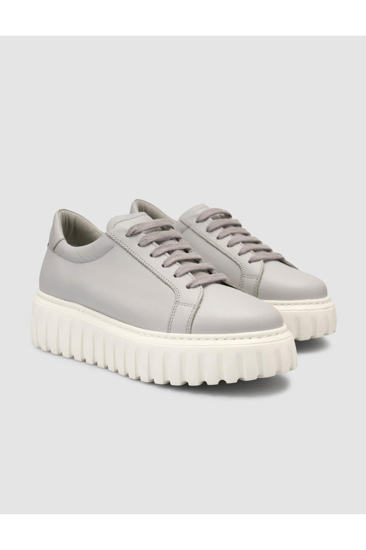 Cabani Shoes MonaMae %100 Cuir Véritable Chaussures de Sport Femme Grise - Gris