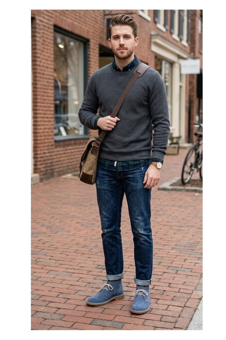 Wavelys RAGA En Cuir Véritable Extérieur Cuir Verni Véritable Chaussures Femme Élégantes et Confortables Adaptées au Milieu de Bureau - Bleu