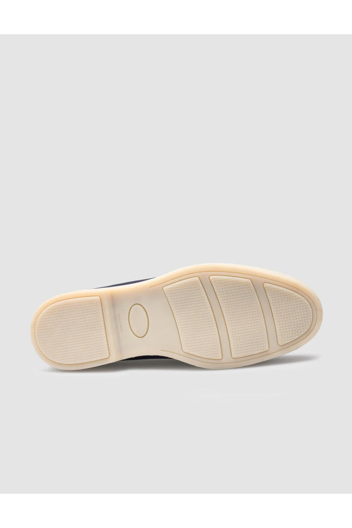 Cabani Shoes MonaMae 100% Cuir Véritable Bleu marine Suédé Mocassins Femme - Bleu marine