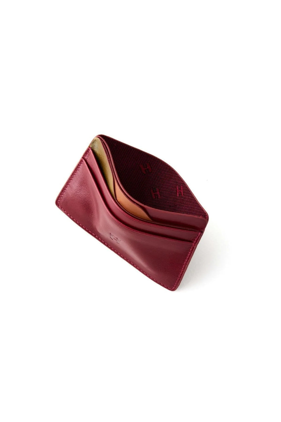 helmbrook Porte-cartes mince en cuir véritable pour homme avec protection RFID Elton Claret Red Plus