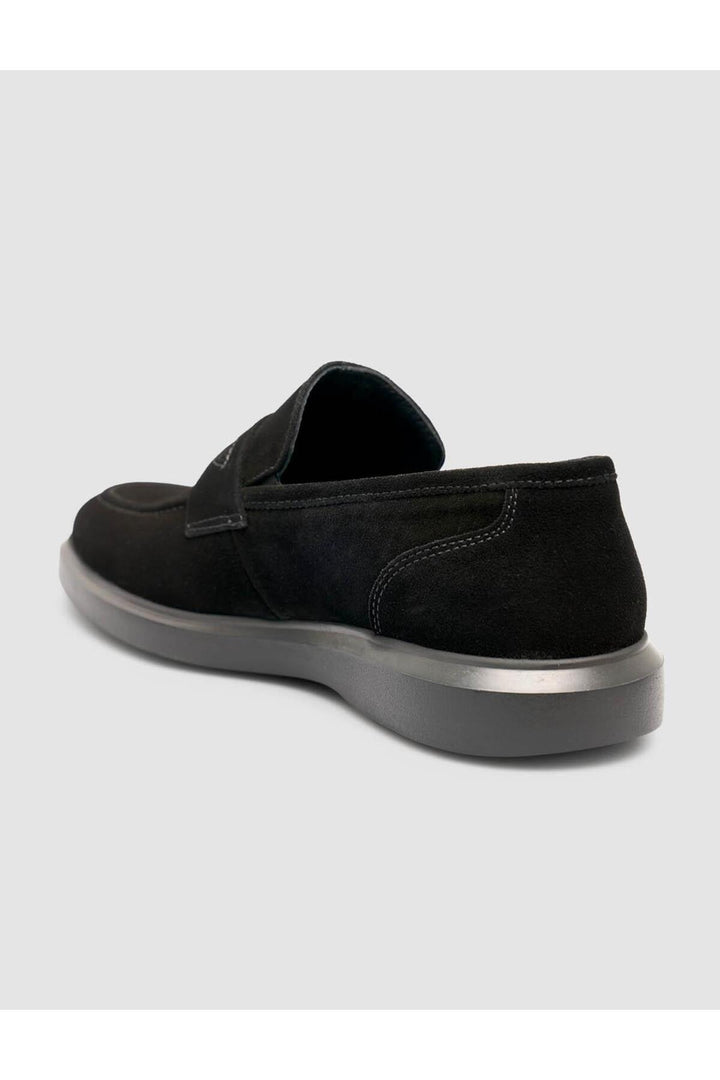 Cabani Shoes Mocassins pour hommes en cuir véritable suédé noir - Noir