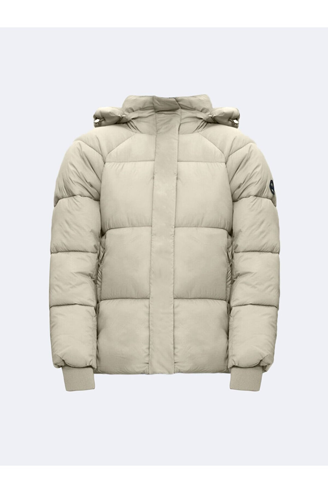 LTB Manteau gonflable beige zippé à capuche