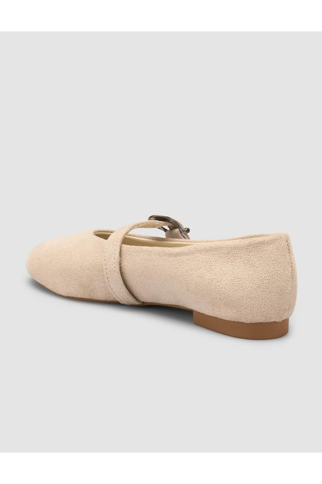 Cabani Shoes Ballerines femmes beige avec détail de boucle en suède Saros - Beige