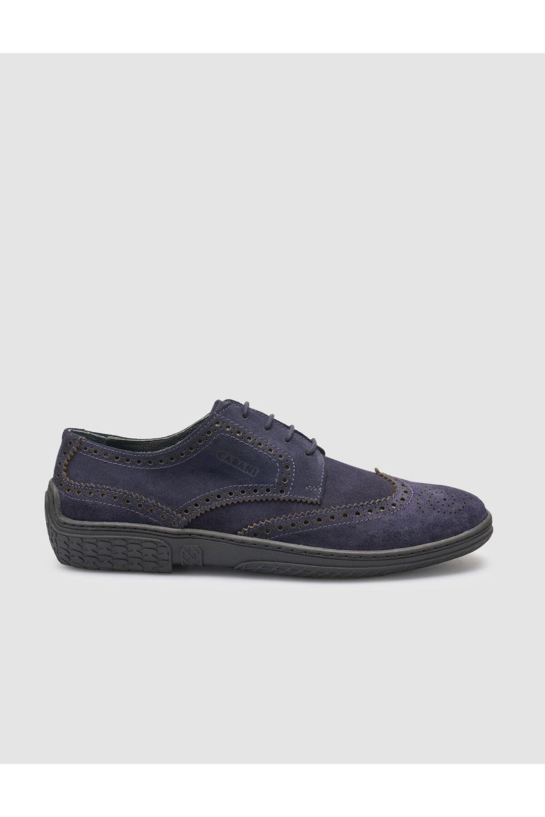 Cabani Shoes %100 Cuir Véritable Bleu marine Suédé Chaussures de Ville pour Homme - Bleu marine