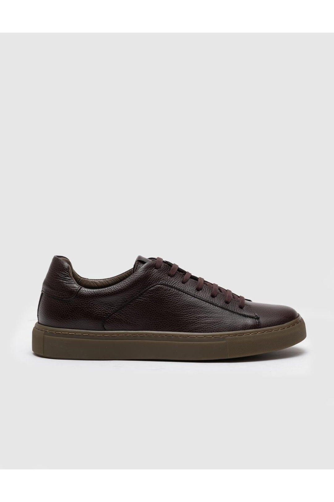Cabani Shoes Chaussures de sport pour hommes en cuir véritable marron à lacets - Marron