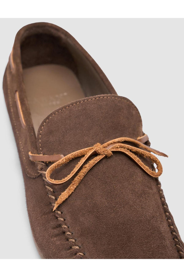Cabani Shoes Lenamo %100 Cuir Véritable Chaussures de Bateau pour Hommes en Suède Marron Quotidien - Marron