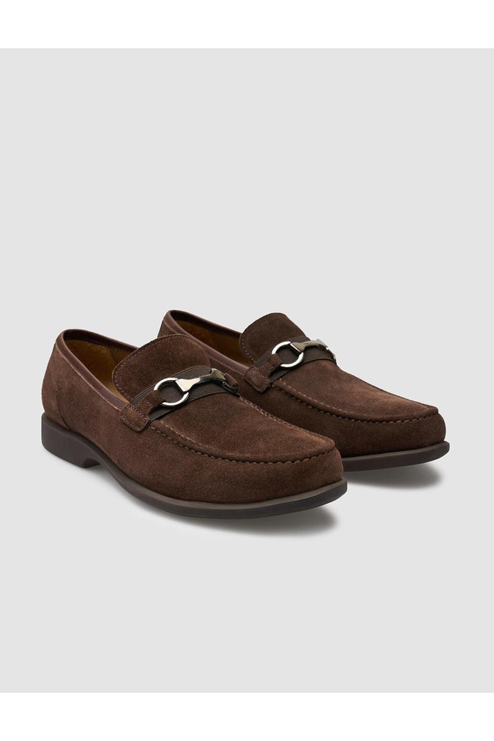 Cabani Shoes Chaussures décontractées pour hommes en cuir véritable suédé marron - Marron