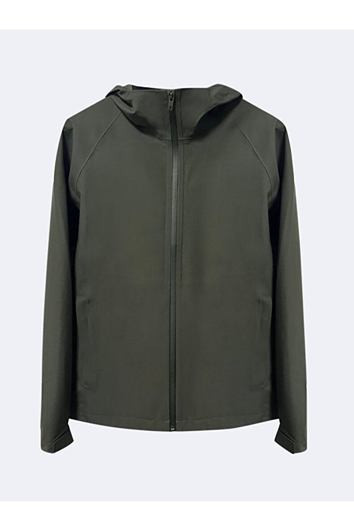 LTB Manteau vert à capuche et manches longues