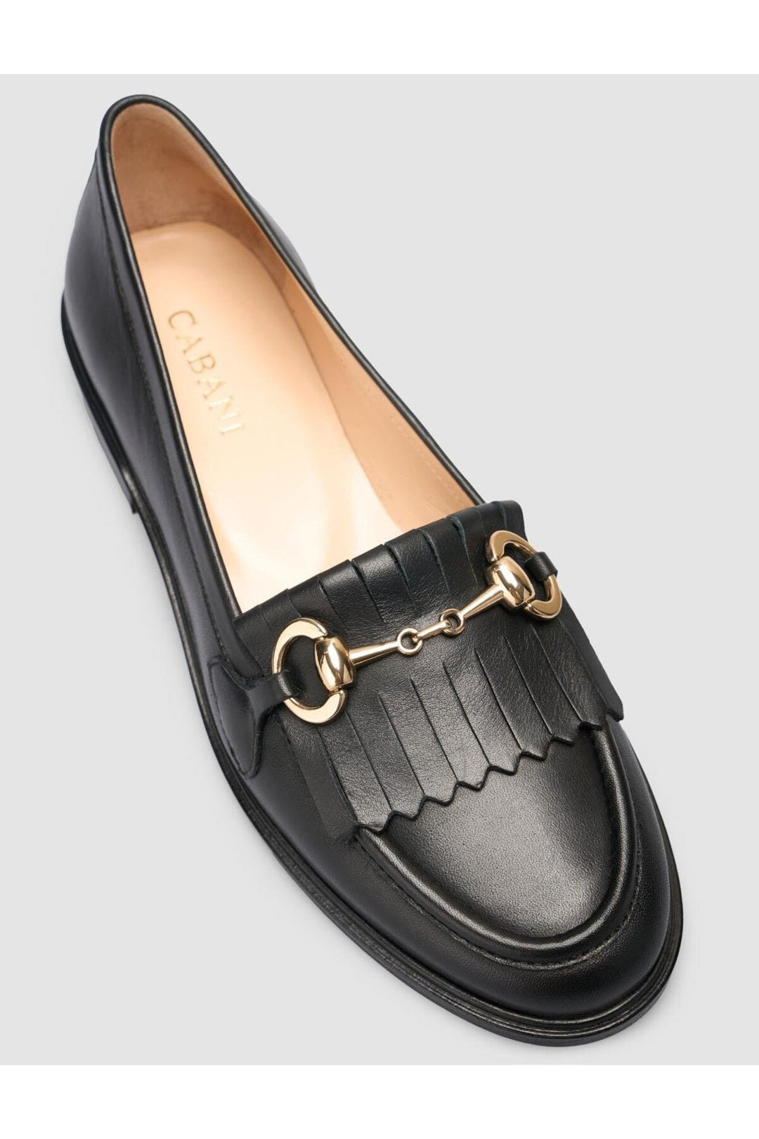 Cabani Shoes %100 Cuir véritable Mocassins à franges pour femmes en Noir - Noir