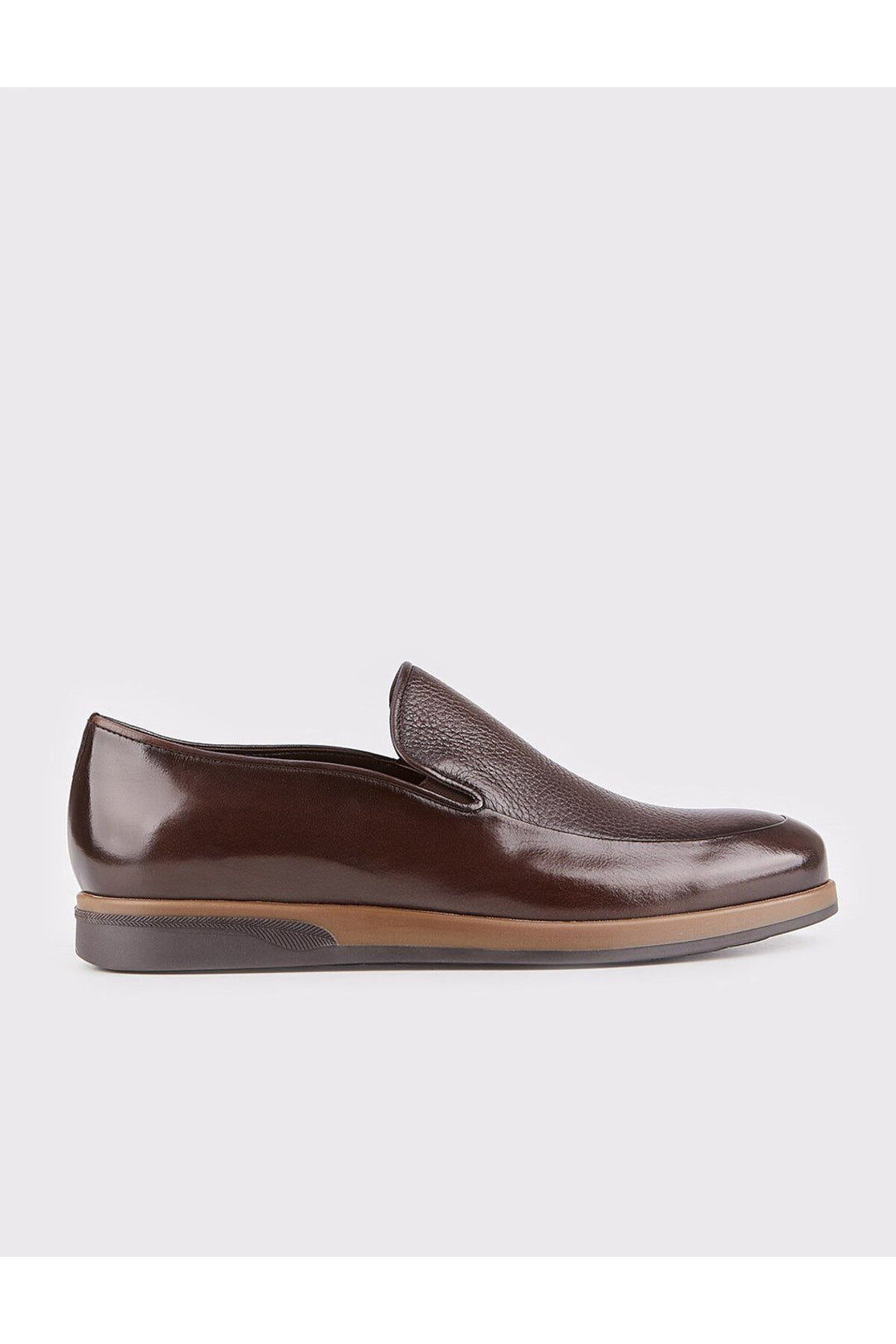Cabani Shoes Chaussures classiques pour hommes en cuir véritable, marron, design spécial - Marron