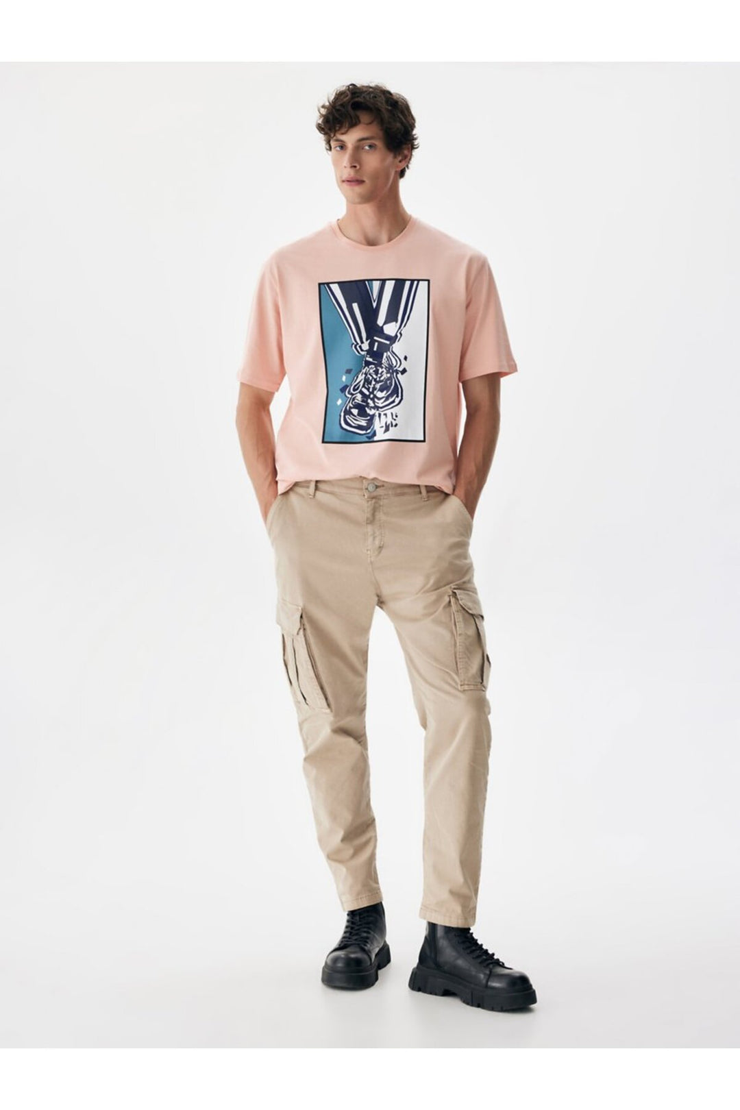 LTB Pantalon droit gabardine beige