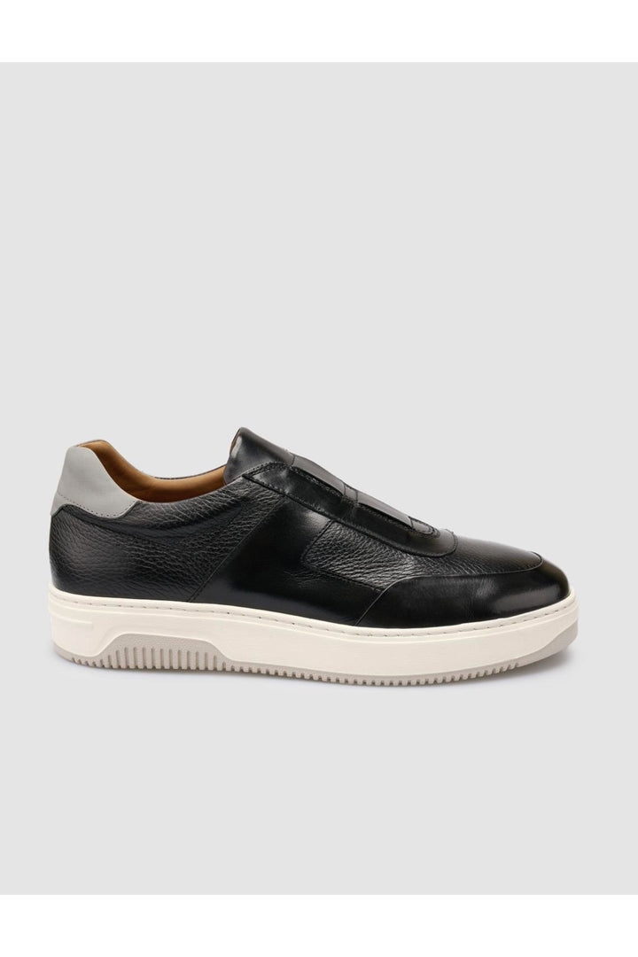 Cabani Shoes %100 Cuir véritable Chaussures de sport pour hommes noires - Noir