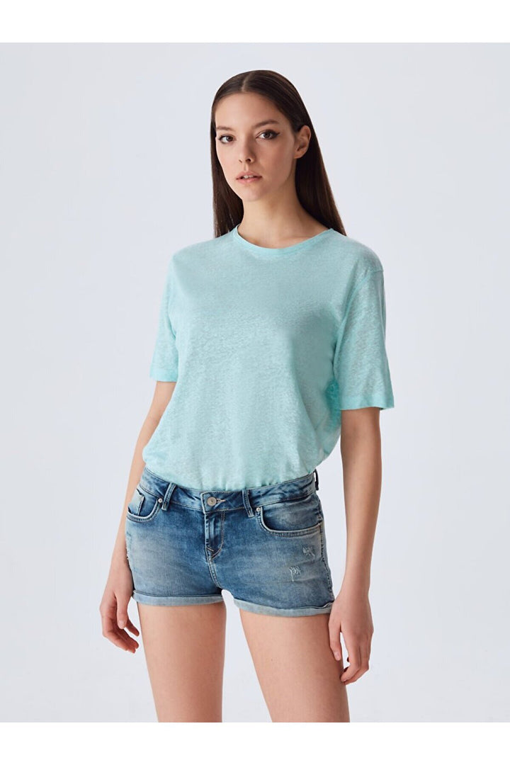 LTB Judıe Short en Jean Taille Basse - Bleu_52149
