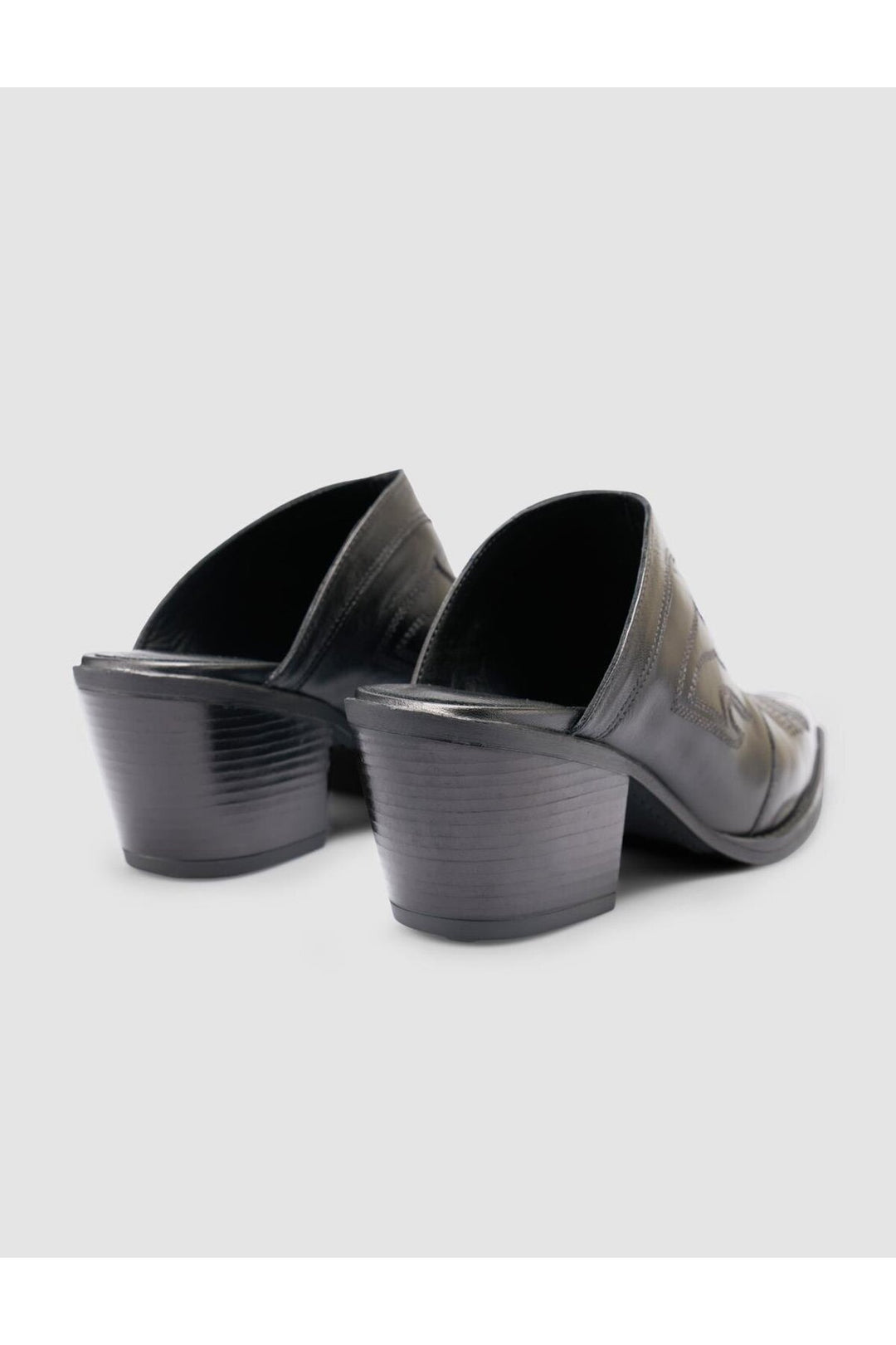 Cabani Shoes %100 Cuir véritable Sandales cowboy noires pour femmes - Multicolore
