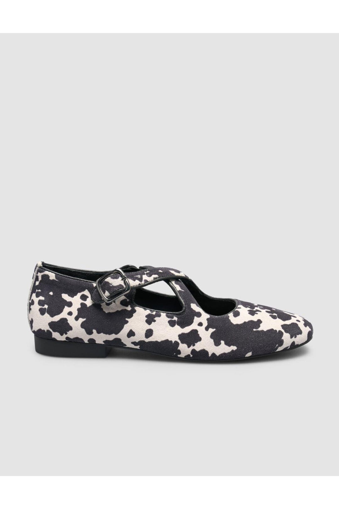 Cabani Shoes Ballerines pour femmes en cuir véritable 100% noir et blanc - Noir / Blanc