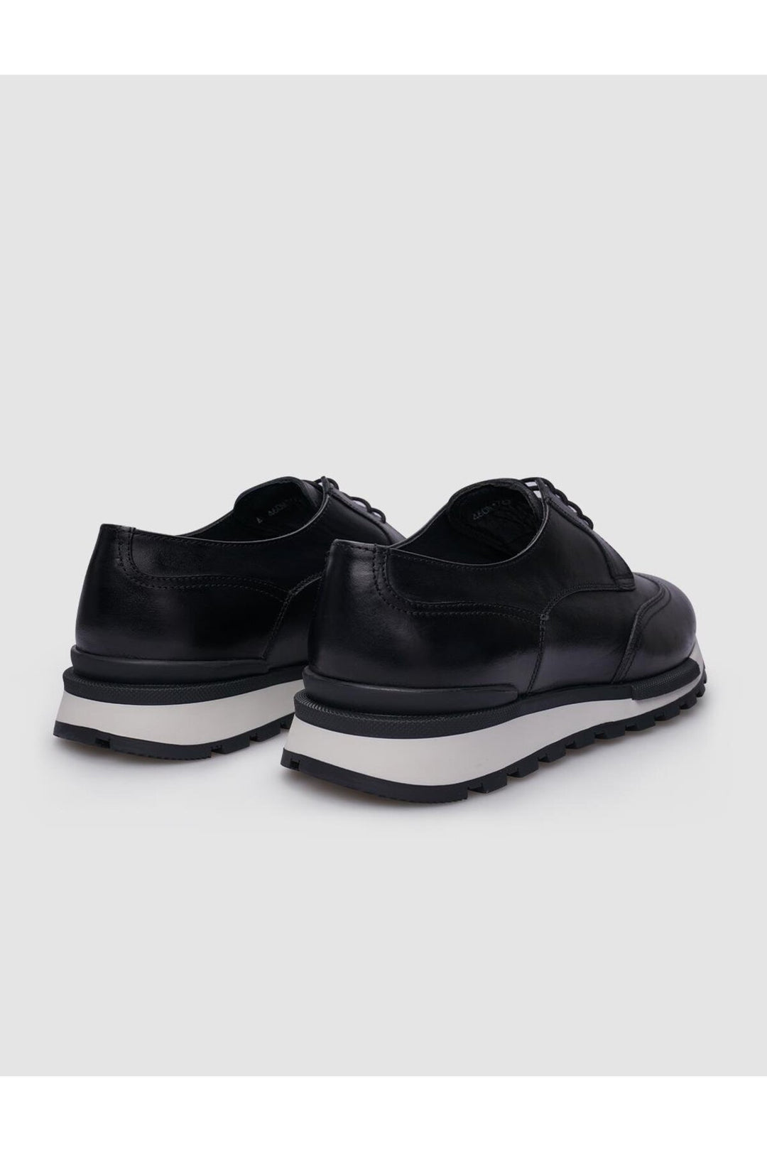 Cabani Shoes Chaussures de ville pour hommes en cuir véritable noir à lacets 100% - Multicolore