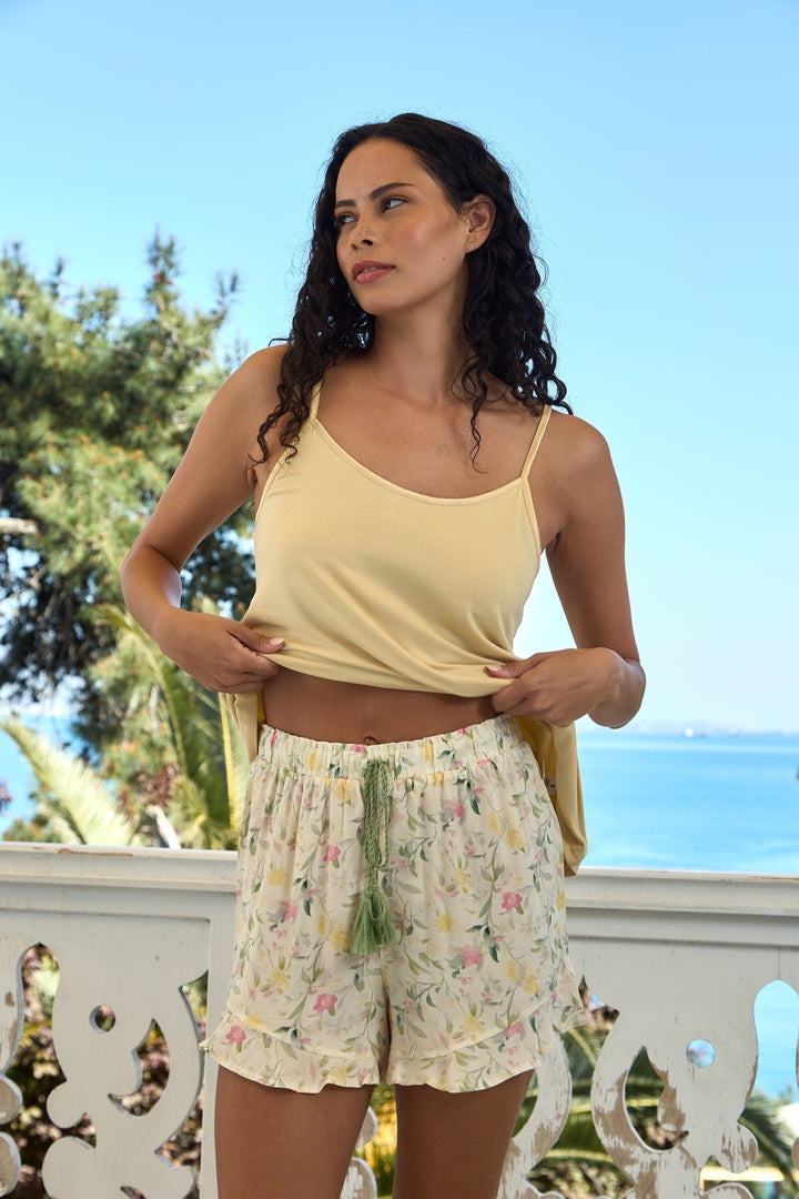Lovely Things SHAYLA - Mini short tissé - Bas de pyjama - Vert