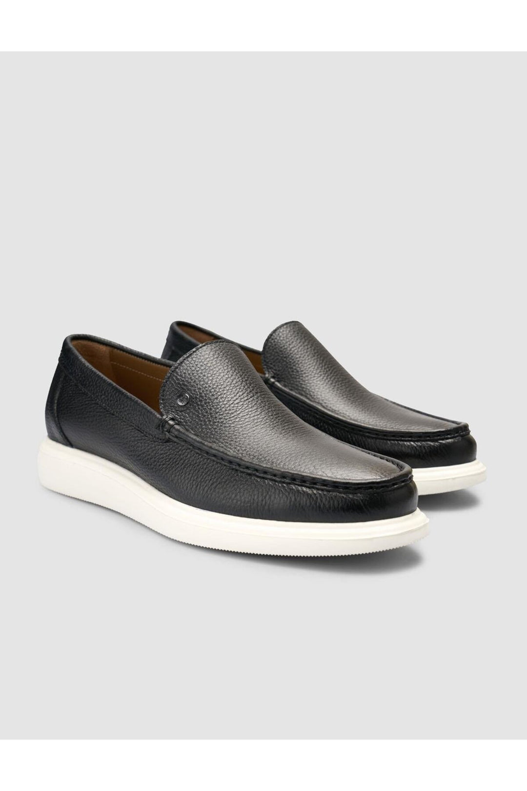Cabani Shoes Chaussures décontractées pour hommes en cuir véritable noir à texture 100% - Multicolore