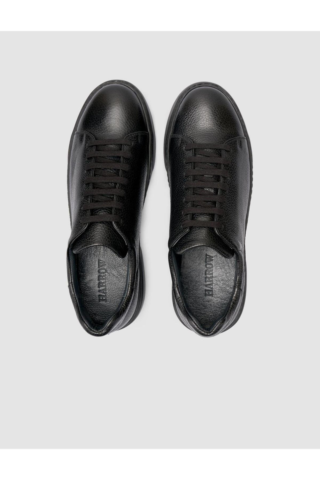 Cabani Shoes %100 Cuir véritable Chaussures de sport pour hommes noires - Noir