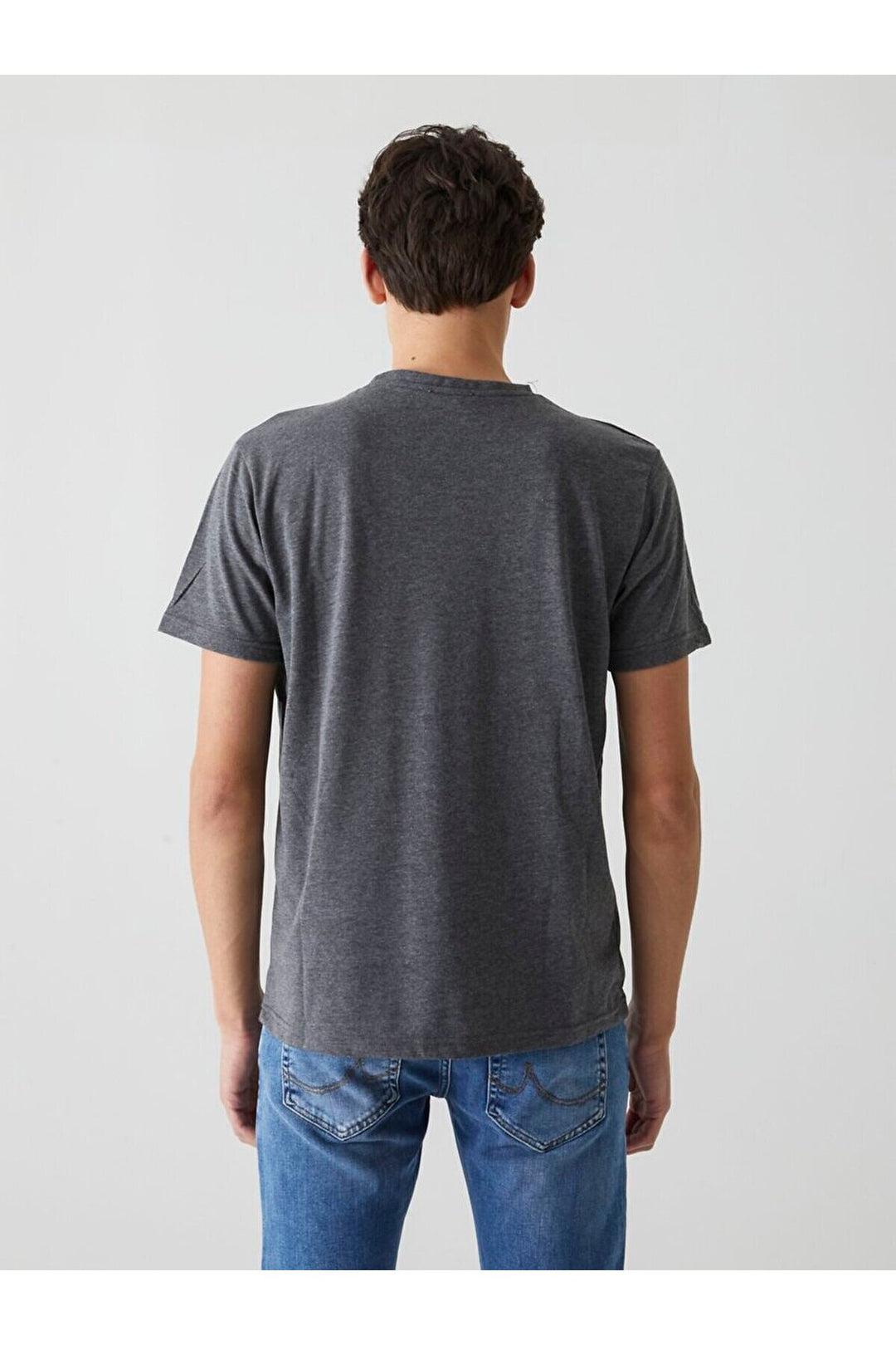 LTB T-shirt anthracite avec logo ras du cou