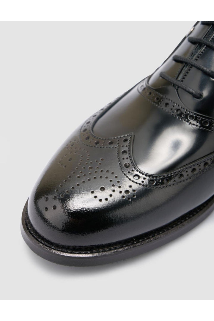 Cabani Shoes Chaussures classiques pour hommes en cuir véritable noir à motifs 100% - Multicolore